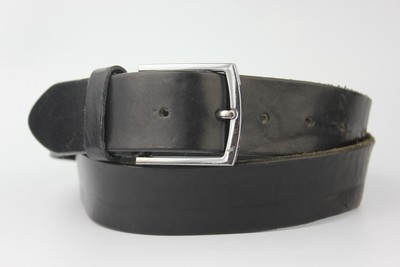 thick black belt with silver holes