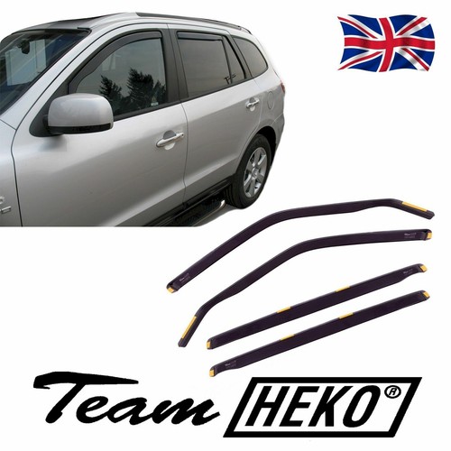 HEKO TINTED WIND DEFLECTORS for HYUNDAI SANTA FE mk2 5 DOOR 20062013