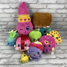 Peluche Shopkins Moose Stuff Animal Varios Lote de 9 Lápiz Labial Donut Cookie Apple