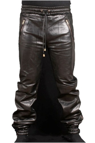mens soft leather jeans