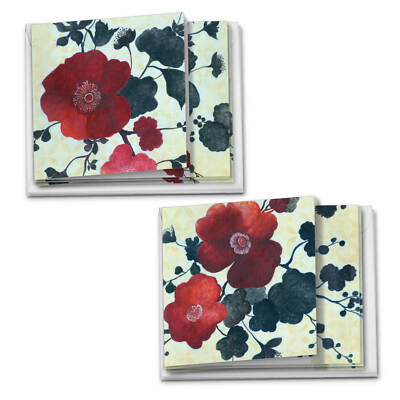 12 Assorted Blank Cards (2 Designs, 6 Each) - Heartfelt Blooms MQ4567OCB-B6x2