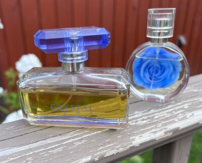 AVON MARK GARDEN BLU oz Perfume Bottle Blue Bottle