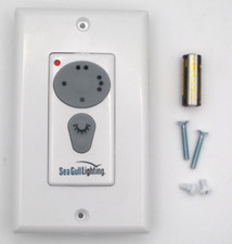 Wireless Universal Ceiling Fan Wall Remote for UC9050T in White INCLUDES BATTERY