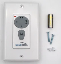 Wireless Universal Ceiling Fan Wall Remote for UC9050T in White INCLUDES BATTERY