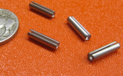 420 Stainless Steel,  Slotted Roll Spring Pin, 1/8'' Dia x 1/2'' Length, 200 pcs