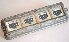 1947-1948 Mercury Instrument Cluster Panel W Fuel Oil Battery Temp Gauges
