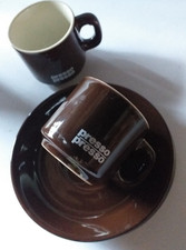 Espresso, Tasse mit Untertasse, 4 teilig, braun