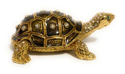 Qufi Bejeweled turtle Trinket Box, Tortoise, Sea Life, Collectibles