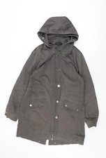 On Parle de Vous brauner Damenmantel Mantel Größe 10 Reißverschluss