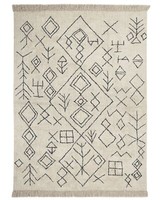 Teppich Baumwolle Beige Mit Geometrischem Muster Rechteckig 160 X 230 Cm Somek