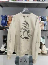 Saint Michael Property Of God Japanese Silhouette Art Mens Crewneck Sweatshirt