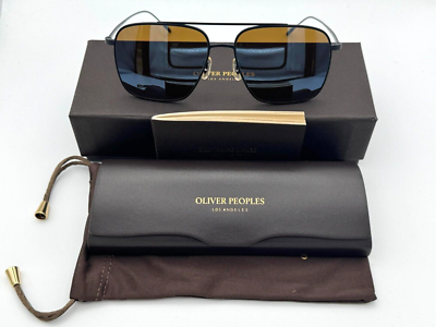 Oliver Peoples Dresner OV1320ST 5062G8 Matte Black Cognac Mirror  sunglasses 827934482098|