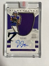 2020 Chronicles Crown Royale Justin Jefferson RC Rookie Silhouettes AUTO /99