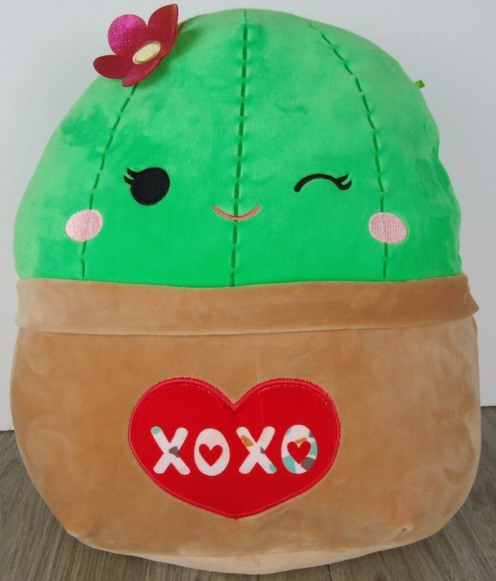 Shadi the Cactus Valentine's Day 14 Inch Squishmallows Plush Character Pink