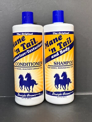 MANE ‘N TAIL Mane 'N Tail Shampoo & Conditioner Combo Set (32 oz Each) For Horses and Humans