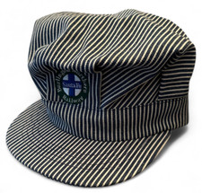 Vintage Cap Burlington Northern Santa Fe Railway BNSF Pinstripe Adjustable Hat