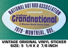 NATIONAL HOT ROD ASSOCIATION 1979 MONTREAL SANAIR VINTAGE ORIGINAL DECAL STICKER