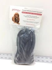 Prima Pets Premium Reflective Double Dog Leash Medium 6 Ft Leash + AdjustCoupler