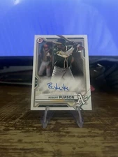 2021 Bowman Prospects Robert Puason #PAPR-RP Auto Oakland Athletics SP Paper Aut