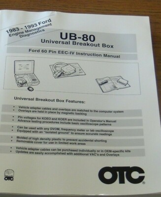 OTC Ford 60 Pin Eec-iv Vehicle Adapter 3226-04 for sale online | eBay