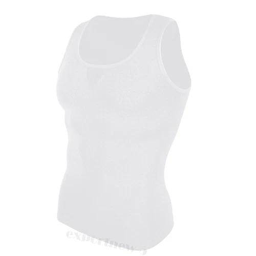 MENS SLIMMING BODY SHAPER BELLY TUMMY CONTROL SHIRT COMPRESSION VEST UNDERWEAR - Bild 13 von 22