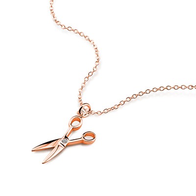 Rose Gold 925 Sterling Silver Scissor 