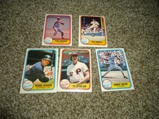 5 FLEER 1981 BASEBALL star Cards GREAT SHAPE STEVE CARLTON REGGIE JACKSON ++++
