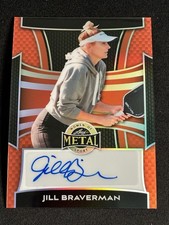 JILL BRAVERMAN 2025 LEAF METAL WOMEN OF SPORT ORANGE PRIZM 5/7 AUTO 🔥🔥