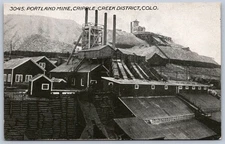 K39/ Cripple Creek District Colorado Postcard c1910 Portland Mine 98