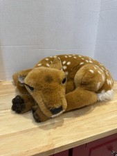 Vintage 20" Classique By Dakin Life-Like Laying Fawn Deer Plush Woodland Jumbo