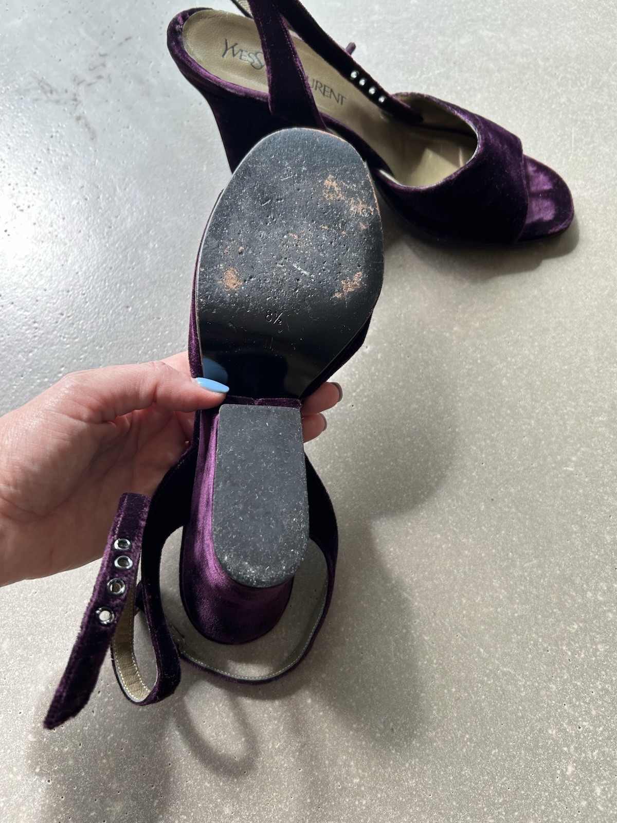 Sandali vintage anni 80 Yves Saint Laurent taglia 4