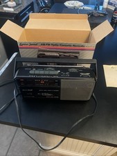 Vintage Lenoxx Sound AM/FM Radio Cassette Recorder Works See Desc. SHIPS FREE