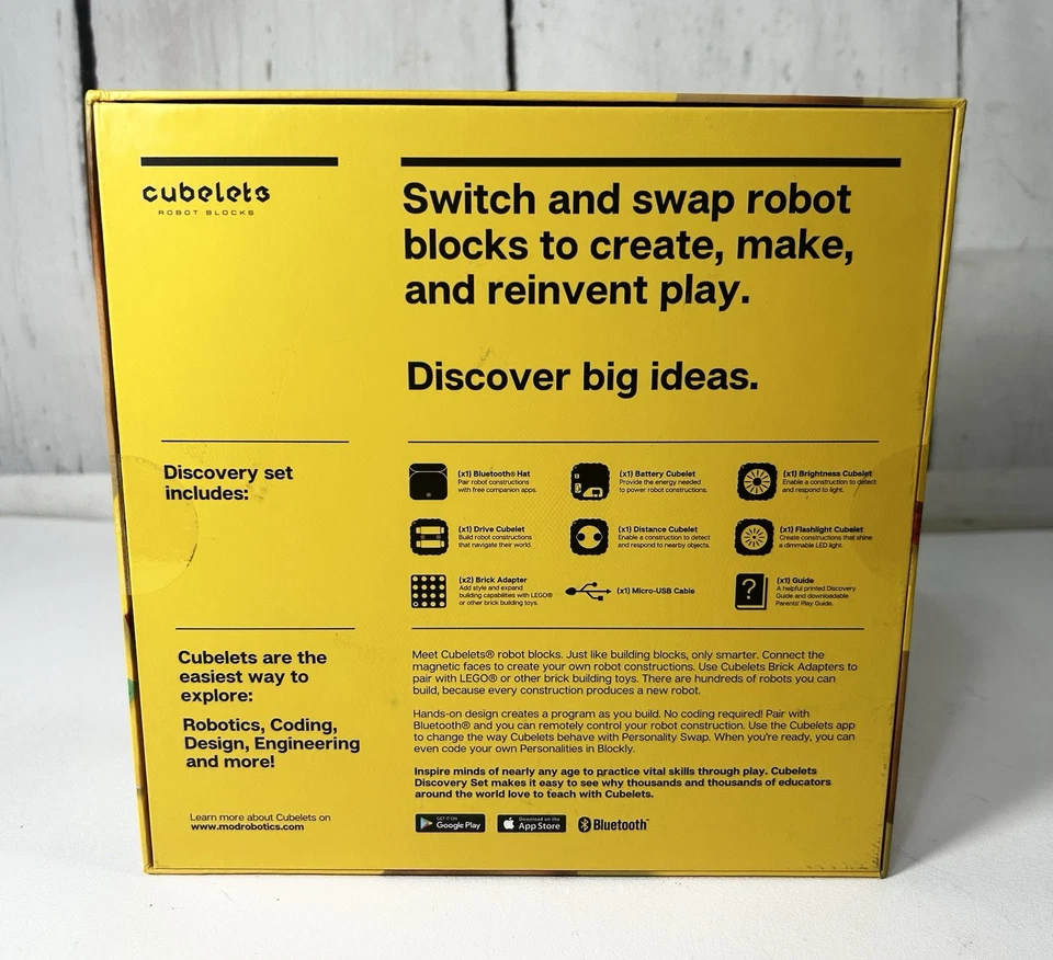 CUBELETS ROBOT BLOCKS - DISCOVERY SET FOR 4+ CODING ROBOTS ~BLUETOOTH~ - Image 2 of 4