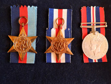 Original WW2 medals full size: 1939- 45 Star, France & Germany Star, War Medal.