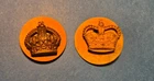 WW2 Period Brass RAF Flight Sergeant Crowns