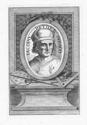 1740 - Jacopo detto d'Indaco Italia painter Portrait acquaforte engraving
