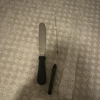 2-Piece Stainless Steel Icing Spatula Set Straight & Offset, Black Handles — photo 2