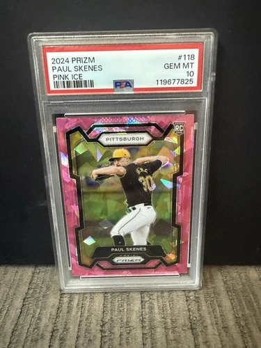 2024 Panini Prizm - Paul Skenes #118 Pink Ice Prizm (RC) PSA 10
