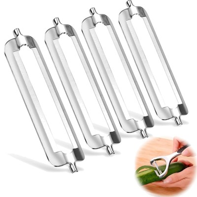 1/4 Stück Sparschäler Tupper,Turbo Schäler,Ersatzklingen Für Spargelschäler Tupp