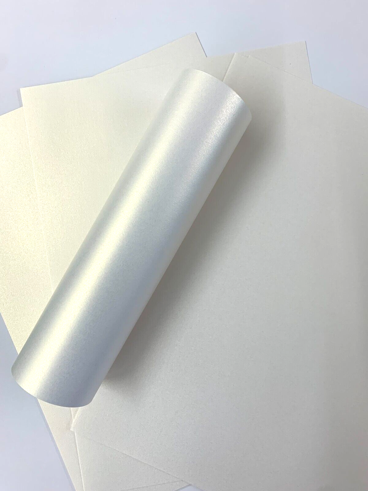 Pack of 20 sheets of Craft Essentials A4 Craft Paper in Iridescent White