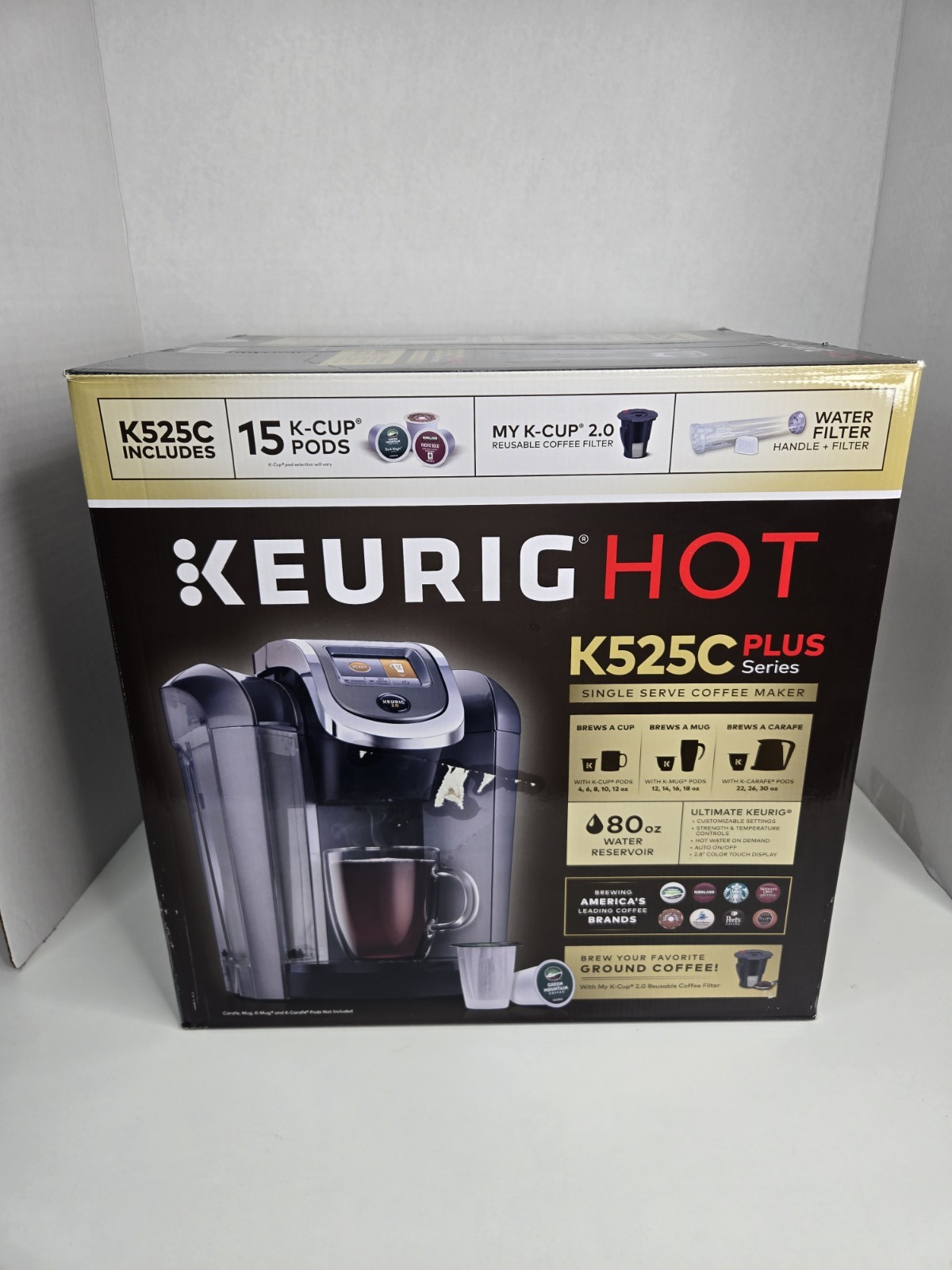 Keurig Hot 525C Plus Coffee Maker Single Serve 80 oz Reservo