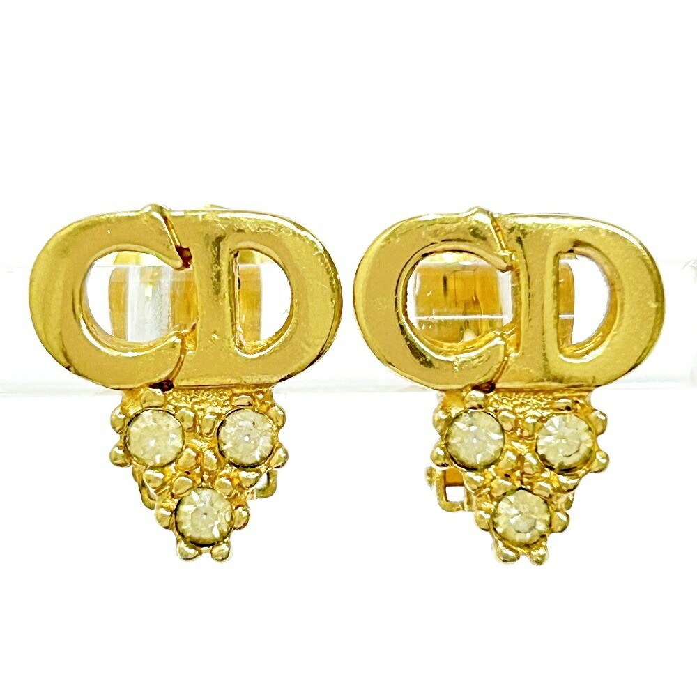 Christian Dior GP rhinestone CD logo earrings for women 282249 ea