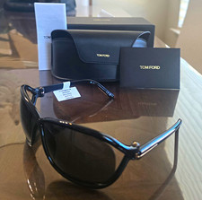 Tom Ford FT1069 Women's Cat Eye Sunglasses Black Frame Gray Tinted UV400