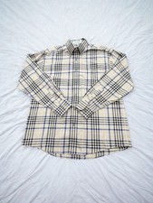 ENRO Oxford Men's L British Tartan Plaid Non-Iron Long Sleeve Button Down Shirt