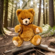 STEIFF Teddy Bear Plush 11" Stuffed Jointed Carmel Brown 0120/51 Germany