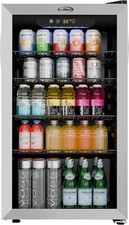 18 In. 3.2 Cu. Ft. Beverage Refrigerator Merchandiser with Stainless Steel Trim 