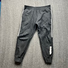 Adidas Pants Mens Large Black Originals Jogger Trefoil 3-Stripe Sweatpants L