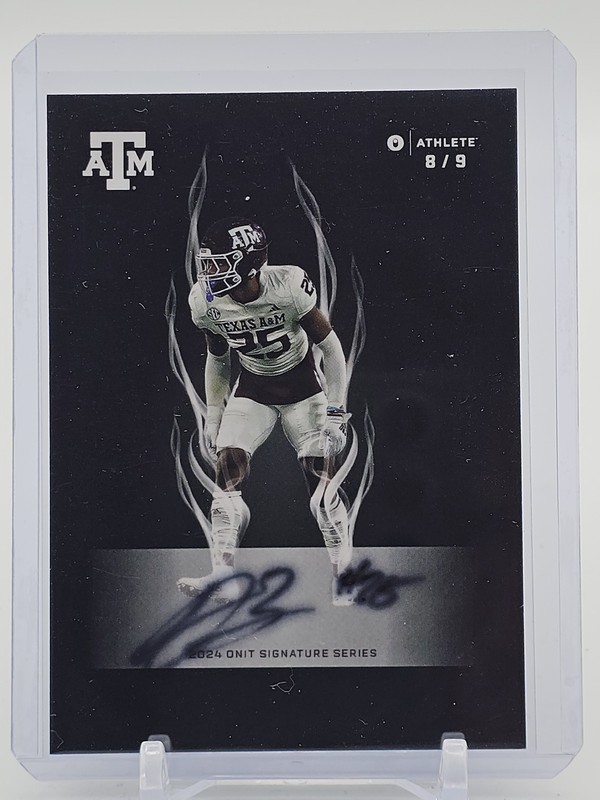 DALTON BROOKS 2024 ONIT SIGNATURE SERIES AUTO BLACK /9 #N-21 TEXAS A&M Q5033