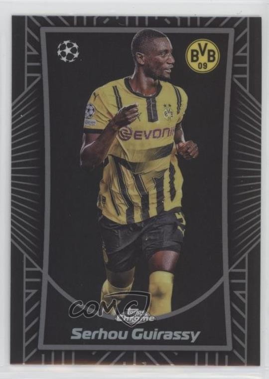 2024 Topps Chrome UEFA Club Competitions Shadow Etch Serhou Guirassy #SE-6 1b7p
