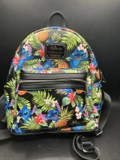 Disney Parks Loungefly Original Stitch Pineapple Print Backpack Retired Print